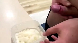 Refrigeration sperm female dress  bukkake