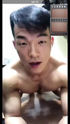 Korean Muscle Dude with hot abs jerk and cum