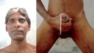 Rajesh Playboy 993 Masturbating Big Cock and Cumming in the Bathroom. Striptease Spanking Butt