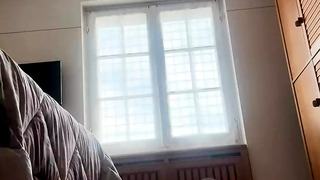 Spanking with cum on the floor