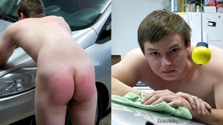 Straight Boy Spanked For Not Maintaining His Car