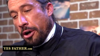Young Boy Gets Spanked And Drilled With Glass Dildo By The Bishop For Being Naughty And Dishonorable
