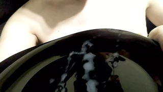 squeeze my balls. gaping ass and cum swallow