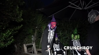 FUCKED BAREBACK FOR the halloween ceremeony with submission extrem in public for dimitri
