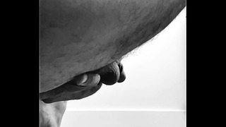 Anal toy fingering and feet