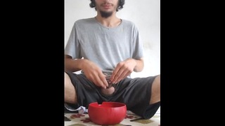 Dear Boy Pissing Hardly On A Red Bawl Pee Desperation