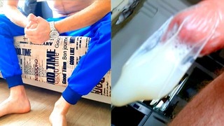 !!! amateur Russian Hairy Cock Masturbation Condom Cumshot Dirty Speech