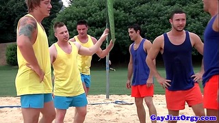 Sports Jock Cumcovered After Sucking Cock