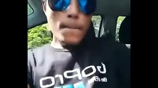 Public Asian Guy Cums