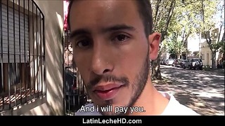 Latino Amateur Takes Cash for First Gay Fuck POV