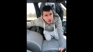 Cruising Car Slut Takes Bareback Ride Outside