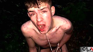 Outdoor Sissy Piss Humiliation & Throatfuck